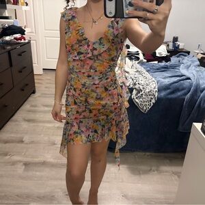 Zara Multicolor Floral Mini Dress